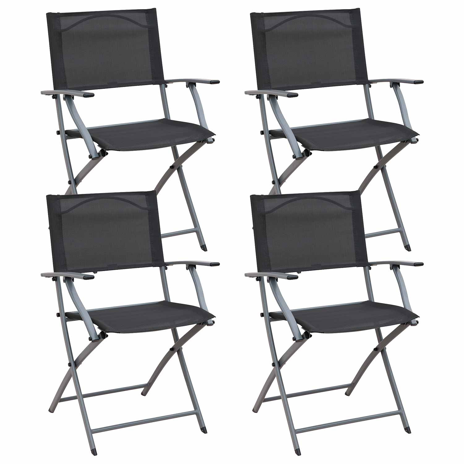 Pack 4 Sillas Plegables con Brazos Ada 49x54x84cm 7house Mesas y Sillas Plegables 1
